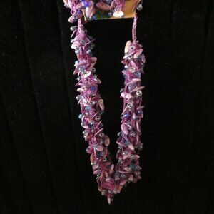 D’Crochet Beaded Crochet Necklace & Earrings